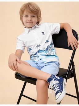 U.S. POLO ASSN. - Kids Boys Graphic Printed Regular Fit Shirt