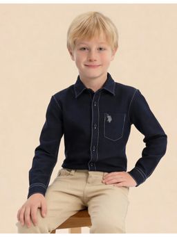 U.S. POLO ASSN. - Kids Boys Solid Dobby Shirt