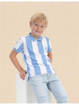 U.S. POLO ASSN. - Kids Boys Vertical Striped Regular Fit Polo Shirt