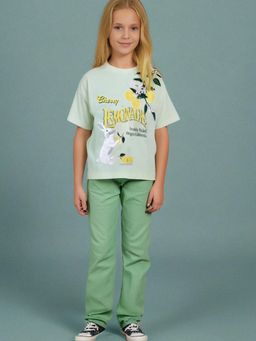 CHERRY CRUMBLE BY NITT HYMAN - Half Sleeves Mint Print T-Shirt