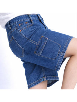 Purple United Kids - Boys Shorts in Light Blue with Cargo Pockets & Utility Style