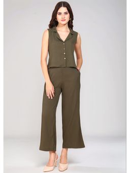 Twenty Dresses by Nykaa Fashion - Womens Olive Solid Co-Ord Set