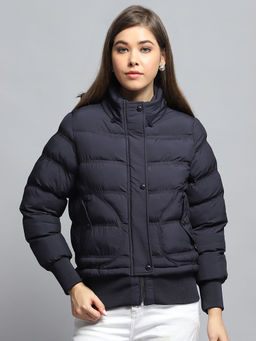 Monte Carlo - Women Solid Navy Blue Jacket