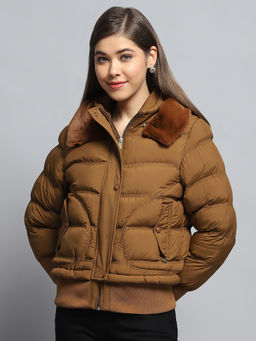 Monte Carlo - Women Solid Tan Jacket