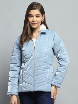 Monte Carlo - Women Solid Blue Jacket