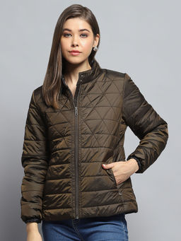 Monte Carlo - Women Solid Olive Jacket