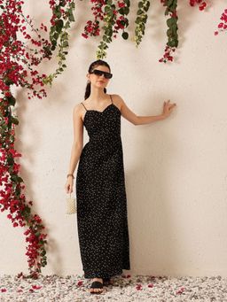 STREET 9 - Pink Polyester Polka Dots Dress