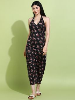 Saffe - Multi-Color Polyester Blend Printed Dress