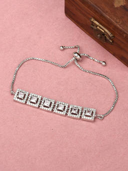 SHILLYN - Zenith Sparkle Silver Tone Bracelet