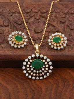 SHILLYN - Celestique Emerald Pendant Jewellery Set