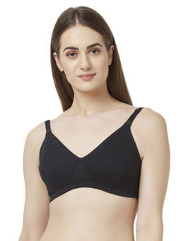 SOIE - Non-Padded Non-Wired Maternity Bra-Black