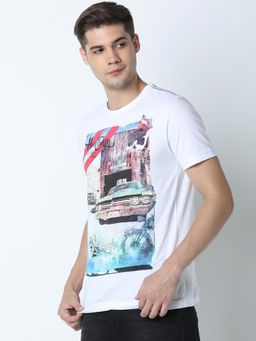 Huetrap - Mens White Short Sleeve T-Shirt