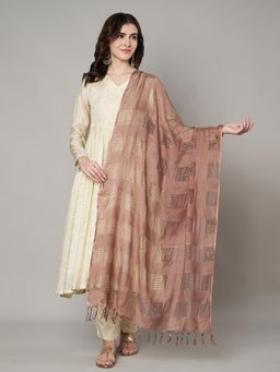 MUFFLY - Women Multi-Color Cotton Self Design Dupatta