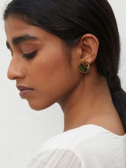 WHE - Kalamkari Print Repurposed Fabric and Wood Studs