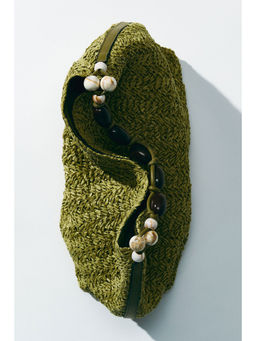 H&M - Women Green Straw Shoulder Bag