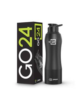 Go24 - Bistro Knight Black Bistro Stainless Steel Non- Insulated Bottle - 750ml