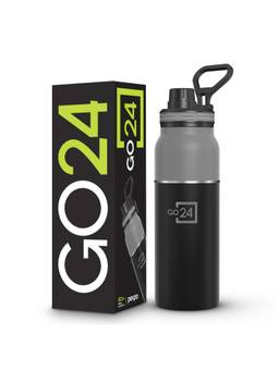 Go24 - Austin Grey-Black Austin Stainless Steel 3 layer Insulated Sports Flask - 740ml