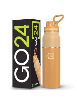 Go24 - Austin Orange Austin Stainless Steel 3 layer Insulated Sports Flask - 940ml