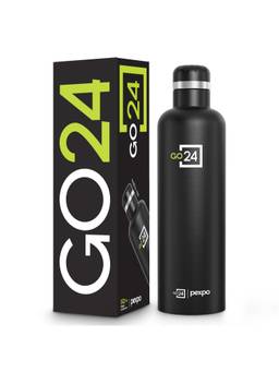 Go24 - Oreo Knight Black Orio Stainless Steel 3 Layer Insulated Bottle - 750ml