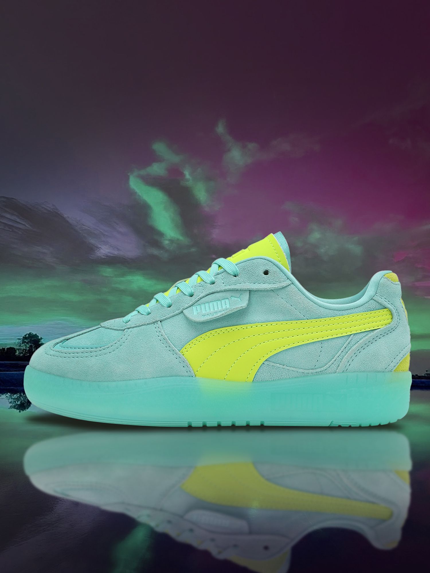 Buy Puma Palermo Moda Xtra Women Green Sneakers (UK 3) Online