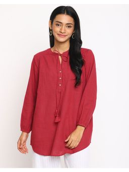 Fabindia - Pink Cotton A-line Tunic