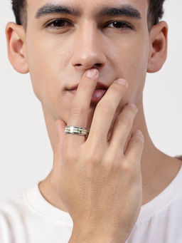 NVR - Mens Metal Glow in Dark Ring