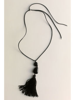 H&M - Women Black Pendant Cord Necklace