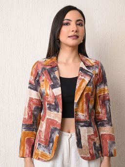 DECKEDUP - Women Stylish Multi-Color Blazer