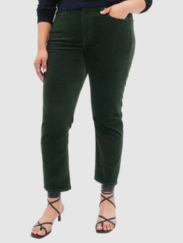 GAP - Women Green High-Rise Slim Fit Cigarette Trouser