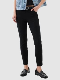 GAP - Women Black Mid-Rise Skinny Cigarette Trouser