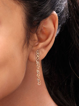 Mia by Tanishq - Infinite Circle Dance 14 Kt Yellow Gold Drop Earrings