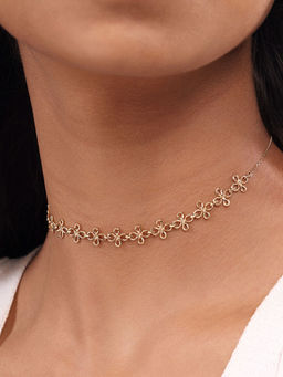 Mia by Tanishq - Eternal Blossom 14 Kt Yellow Gold Necklace