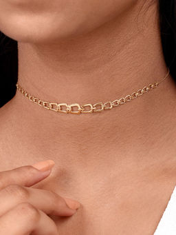 Mia by Tanishq - Square Symphony 14 Kt Yellow Gold Necklace