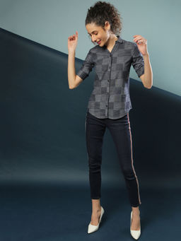 PINACOLADA - Blue Women Stylish Checked Shirts