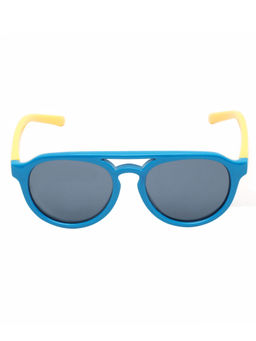 Spiky - Blue Frame Grey Polarised Lens Aviator Sunglasses