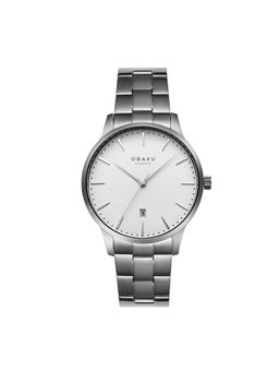 Obaku - Lyng Stor Slate Quartz White Round Dial Mens Watch - V247XDUISU