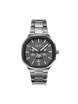 Obaku - Lid Multifunction Grey Octangle Dial Mens Watch - V275GMUUSU