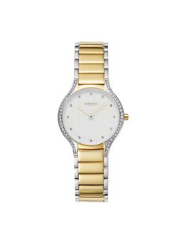 Obaku - Acacie Quartz White Round Crystal Dial Womens Watch - V276LEFISF