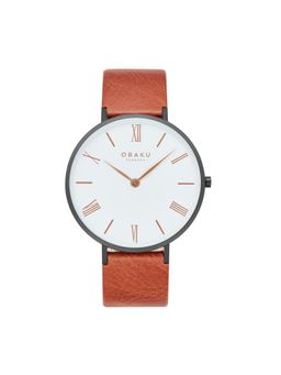 Obaku - Folie Quartz White Round Dial Mens Watch - V283GXBWRZ