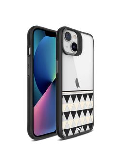 DailyObjects - Triangles Duo Black Hybrid Clear Case Cover for iPhone 13 Mini 5.4 inch