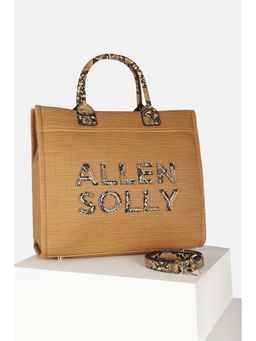 Allen Solly - Women Casual Textured Brown Handbag with Detachable Strap