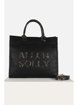 Allen Solly - Women Casual Textured Black Handbag with Detachable Strap