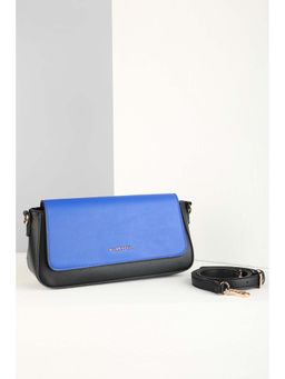 Allen Solly - Women Casual Textured Blue Sling Bag with Detachable Strap