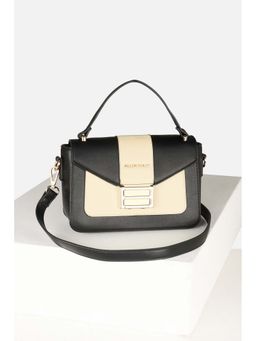 Allen Solly - Women Casual Colorblock Black Sling Bag with Detachable Strap