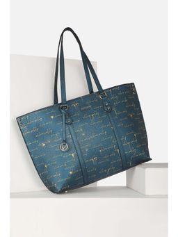 Allen Solly - Women Casual Printed Blue Handbag