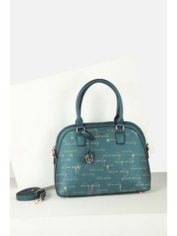 Allen Solly - Women Casual Printed Green Handbag with Detachable Strap