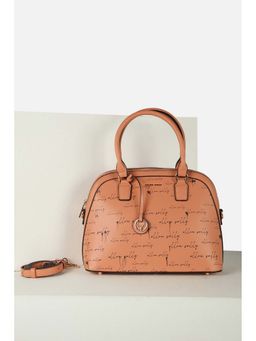 Allen Solly - Women Casual Printed Peach Handbag with Detachable Strap