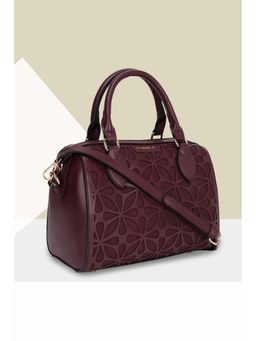 Allen Solly - Women Casual Textured Maroon Handbag with Detachable Strap
