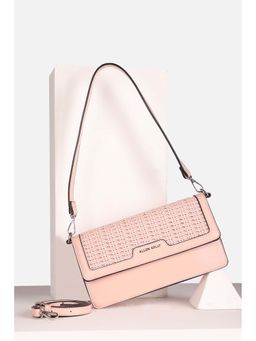 Allen Solly - Women Casual Textured Peach Handbag with Detachable Strap