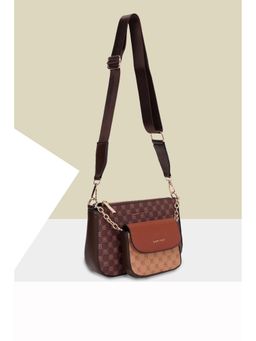 Allen Solly - Women Casual Printed Brown Sling Bag